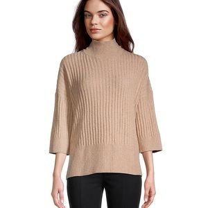 Ribbed Poncho Sweater